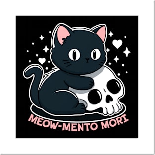 Meow mento mori Posters and Art